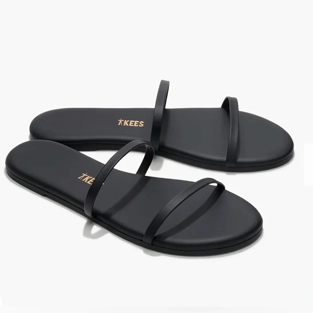 GUC TKEES Gemma Black Strappy Sandals - Picture 11 of 12